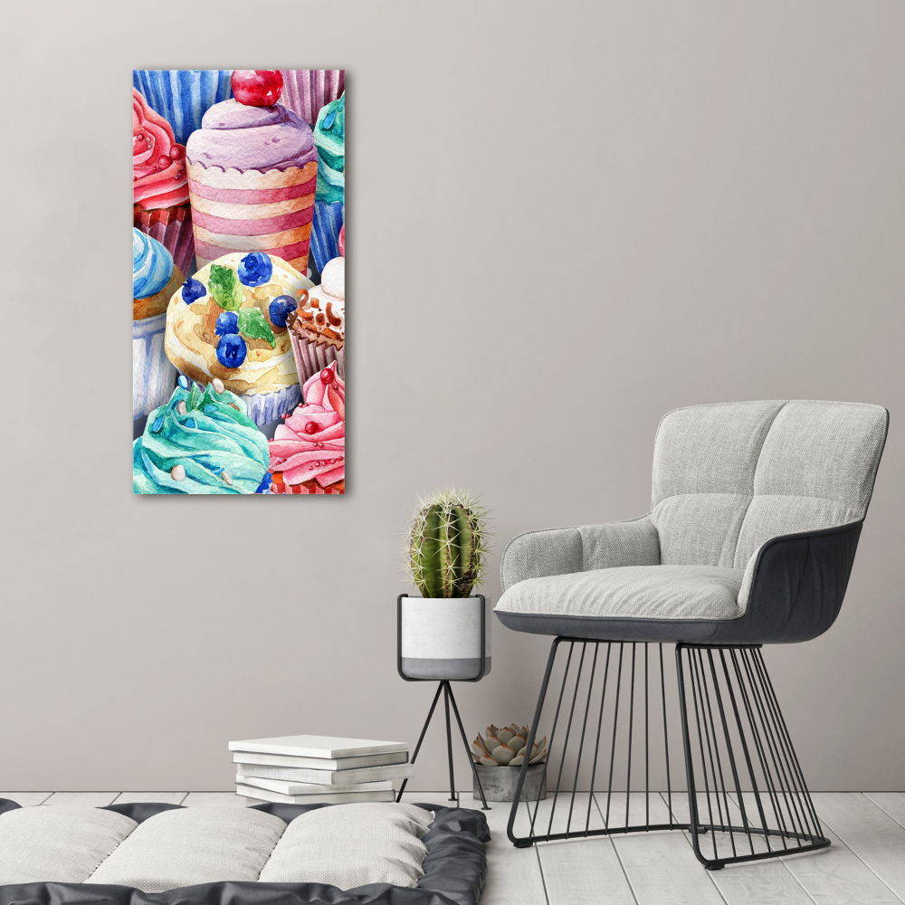 Picture canvas print Colorful muffins