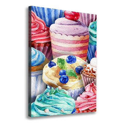 Picture canvas print Colorful muffins