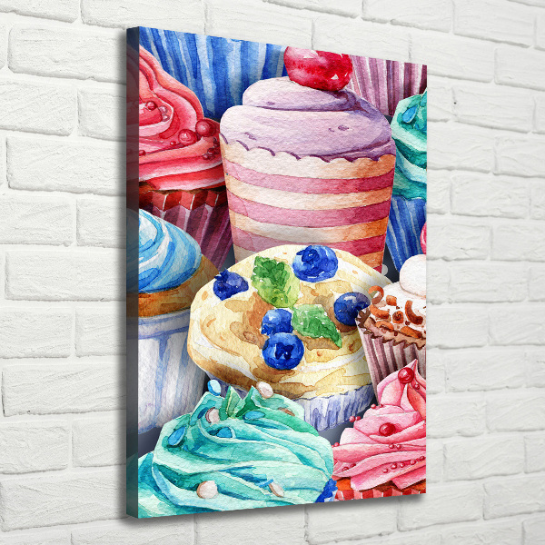 Picture canvas print Colorful muffins