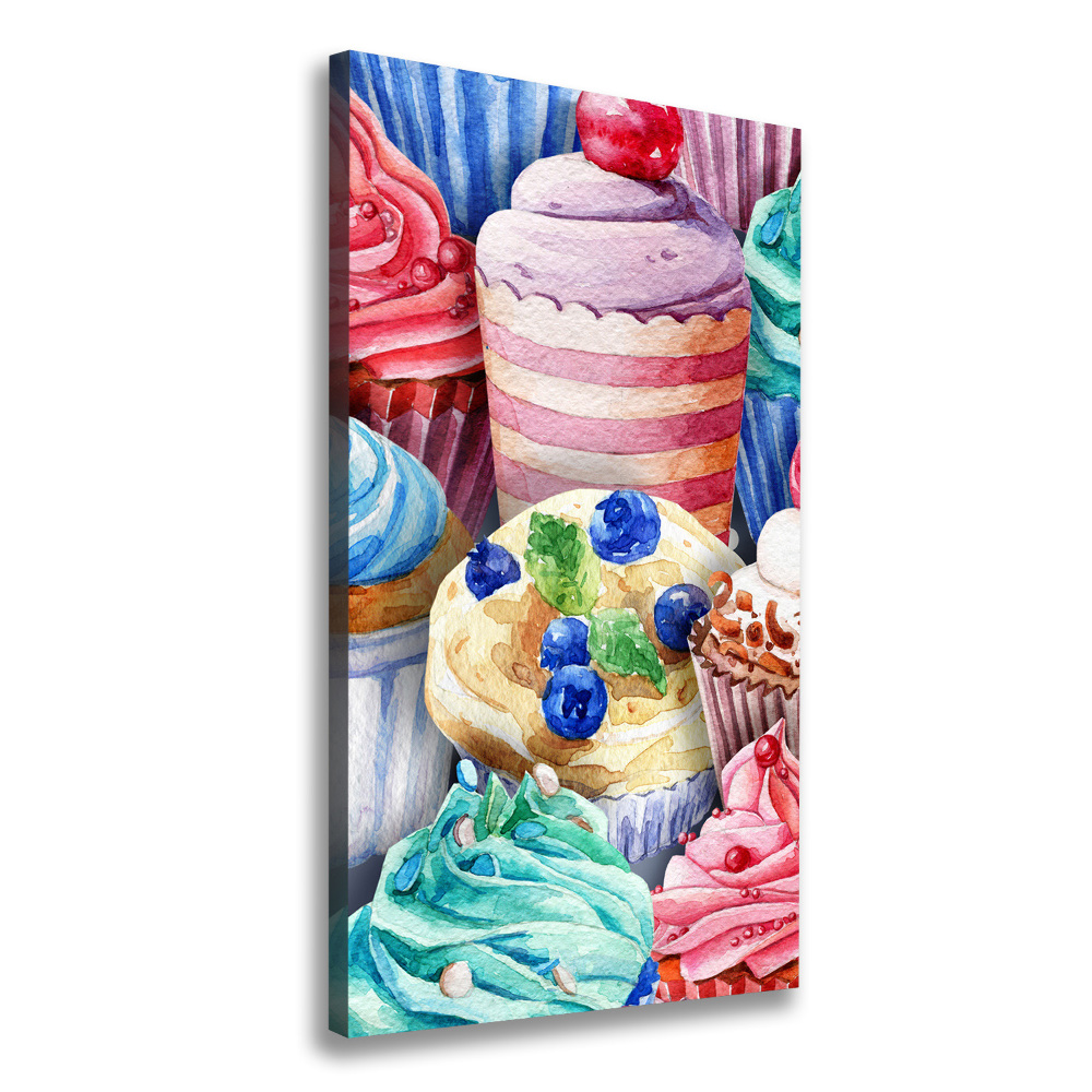 Picture canvas print Colorful muffins