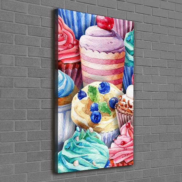 Picture canvas print Colorful muffins