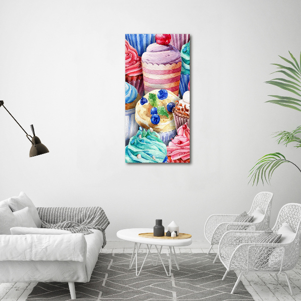 Picture canvas print Colorful muffins