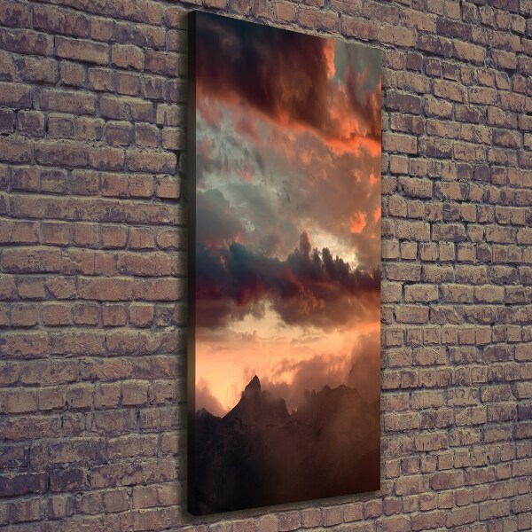 Canvas print Sunset of the mountain