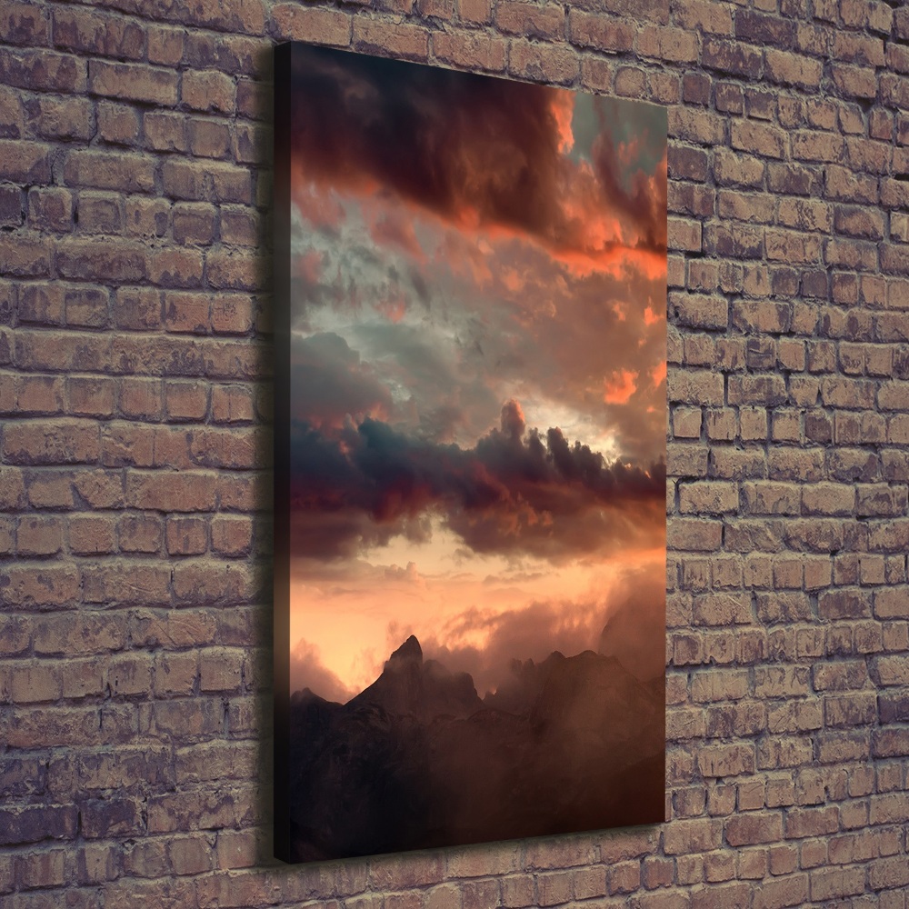 Canvas print Sunset of the mountain