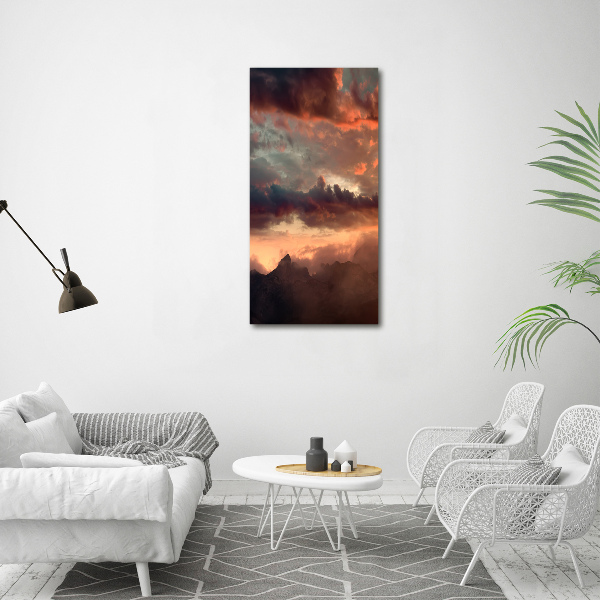 Canvas print Sunset of the mountain