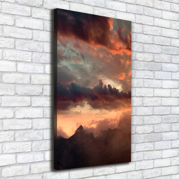 Canvas print Sunset of the mountain