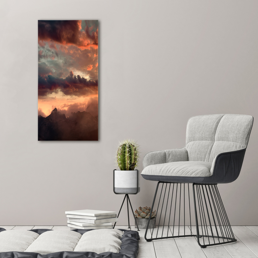 Canvas print Sunset of the mountain