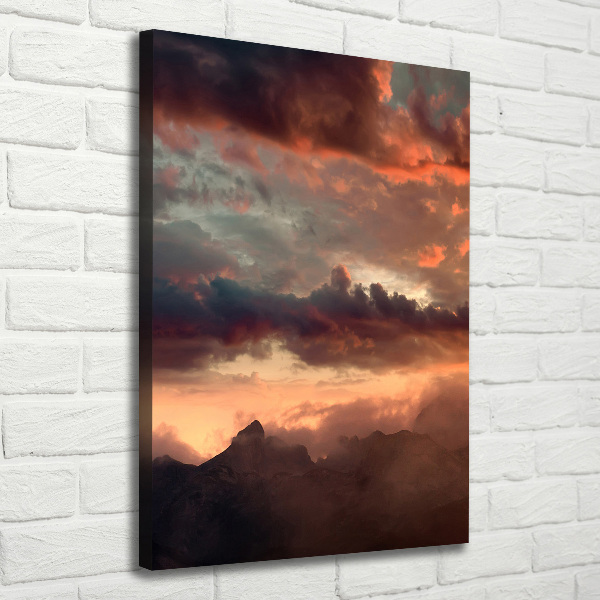 Canvas print Sunset of the mountain