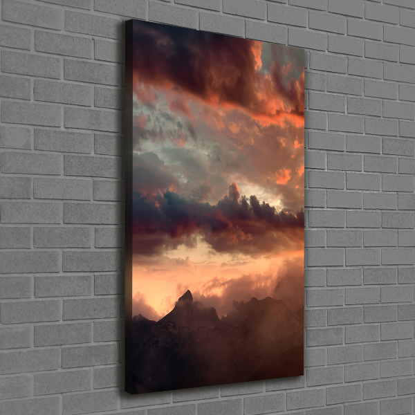 Canvas print Sunset of the mountain