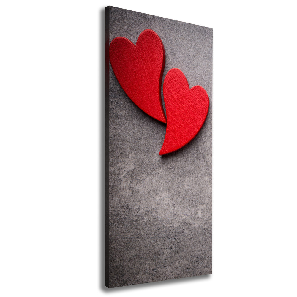 Canvas print Red hearts