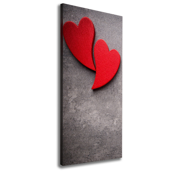 Canvas print Red hearts