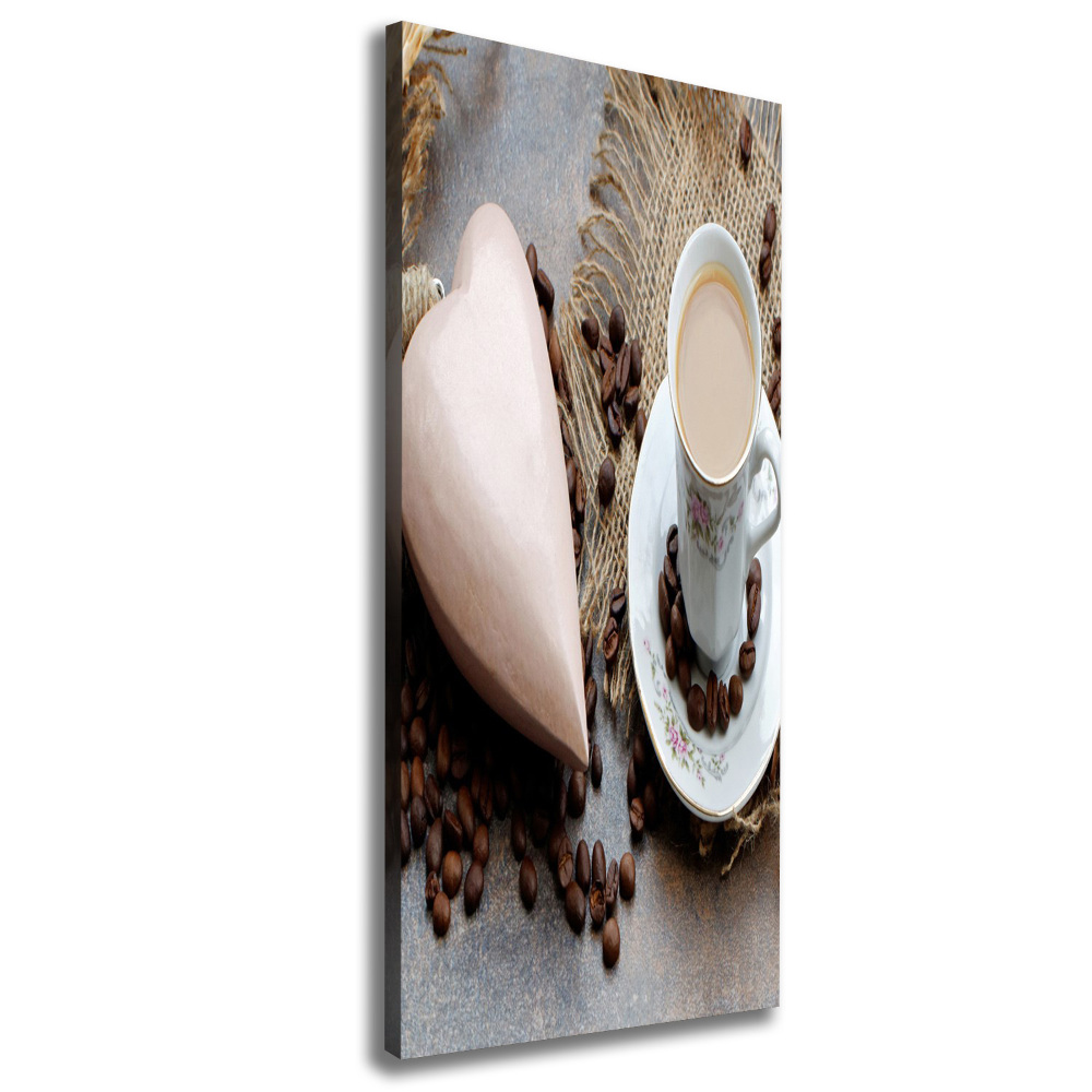 Canvas wall art Coffee and heart