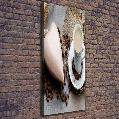 Canvas wall art Coffee and heart