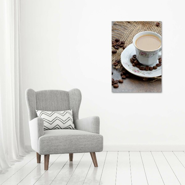 Canvas wall art Coffee and heart