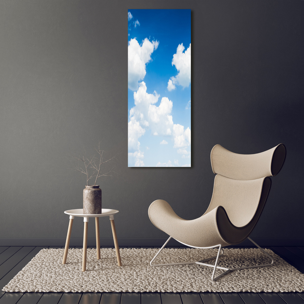 Wall art canvas large Clouds in the sky