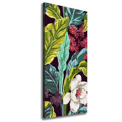 Wall art canvas large Tropical flowers