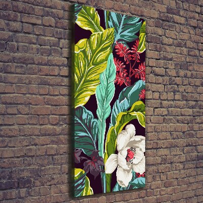 Wall art canvas large Tropical flowers