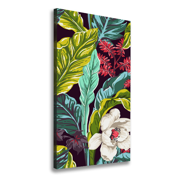 Wall art canvas large Tropical flowers