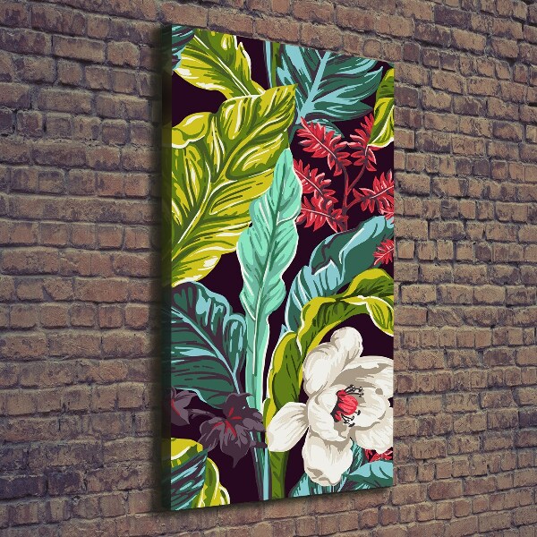 Wall art canvas large Tropical flowers