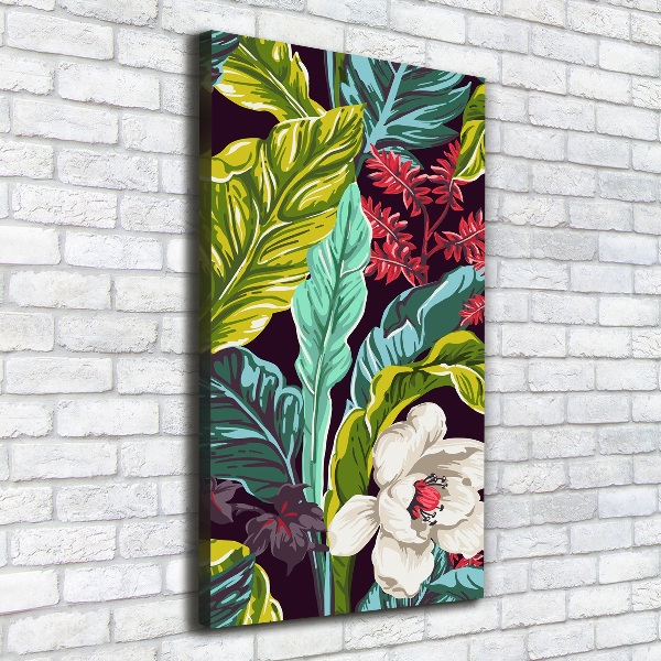 Wall art canvas large Tropical flowers