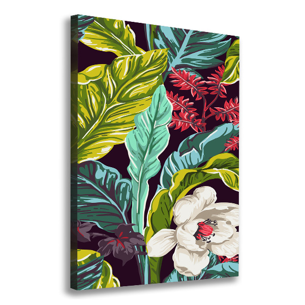 Wall art canvas large Tropical flowers