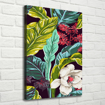 Wall art canvas large Tropical flowers