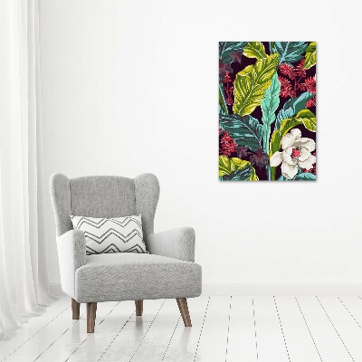 Wall art canvas large Tropical flowers