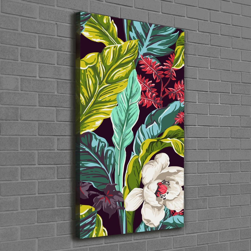 Wall art canvas large Tropical flowers