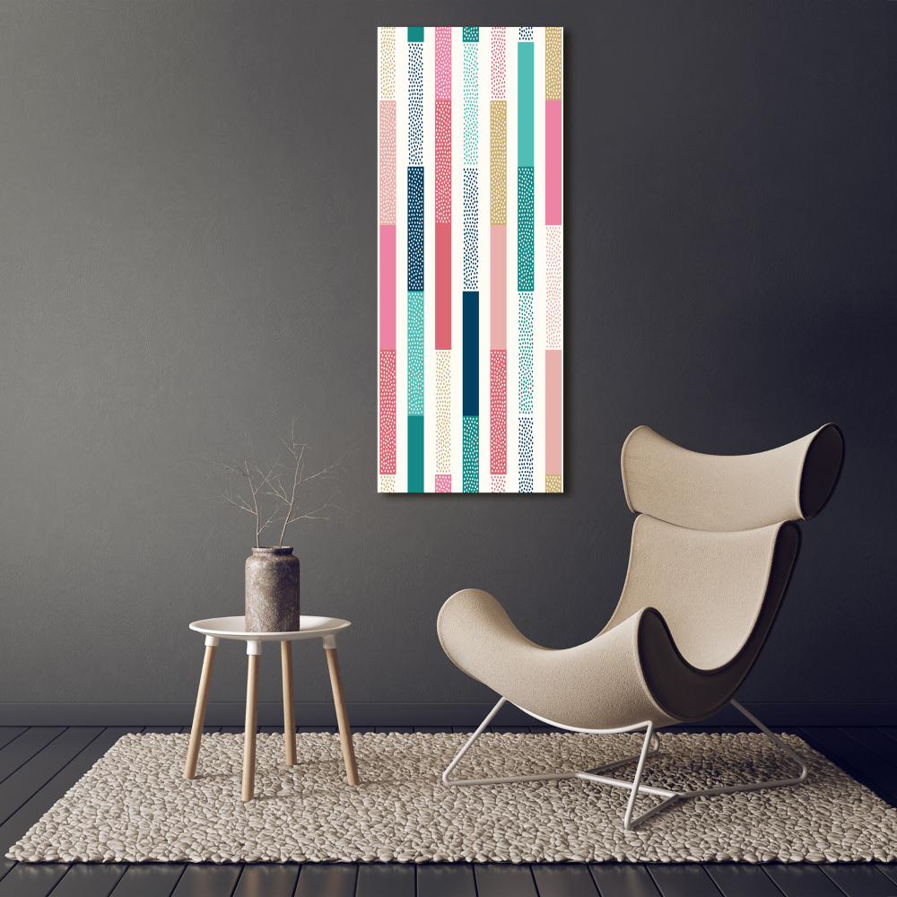 Large canvas wall art Colorful stripes