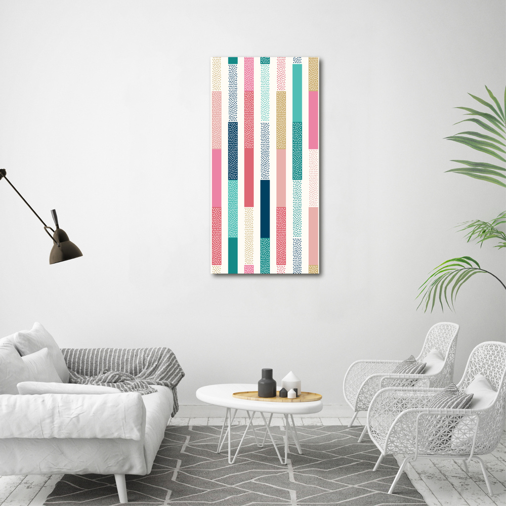 Large canvas wall art Colorful stripes