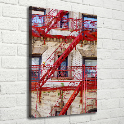 Wall canvas art Italian tenement house