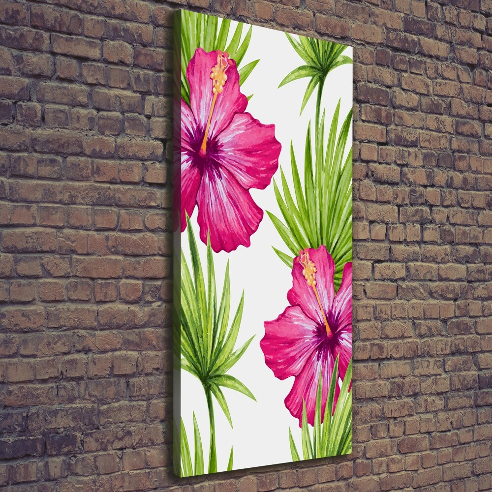 Wall art canvas large Hawaiian pattern