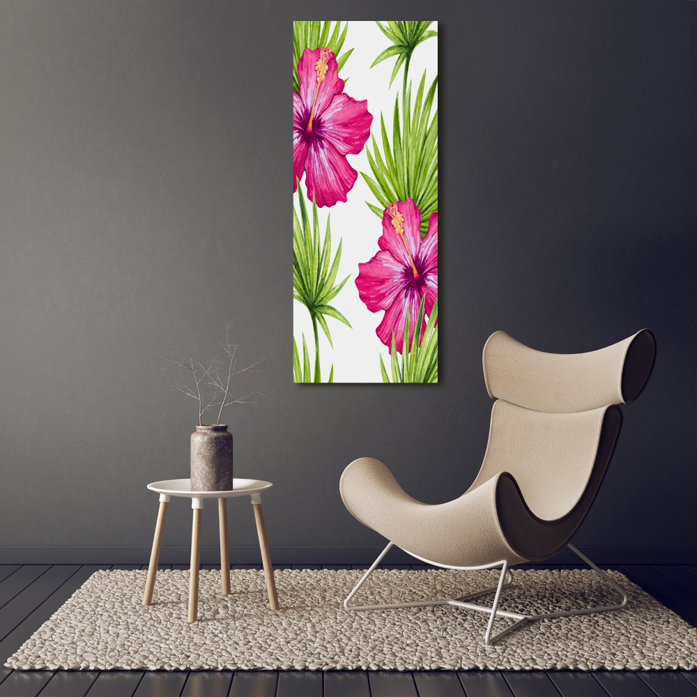 Wall art canvas large Hawaiian pattern