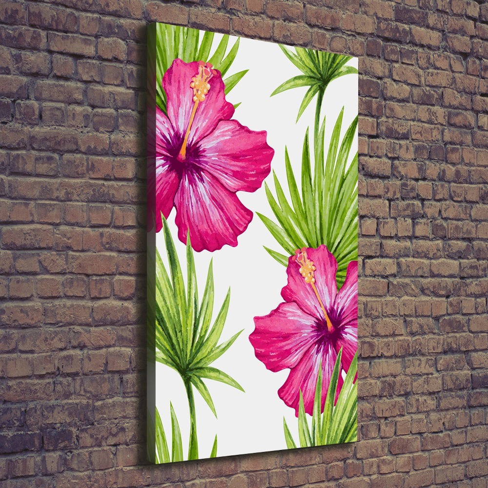 Wall art canvas large Hawaiian pattern