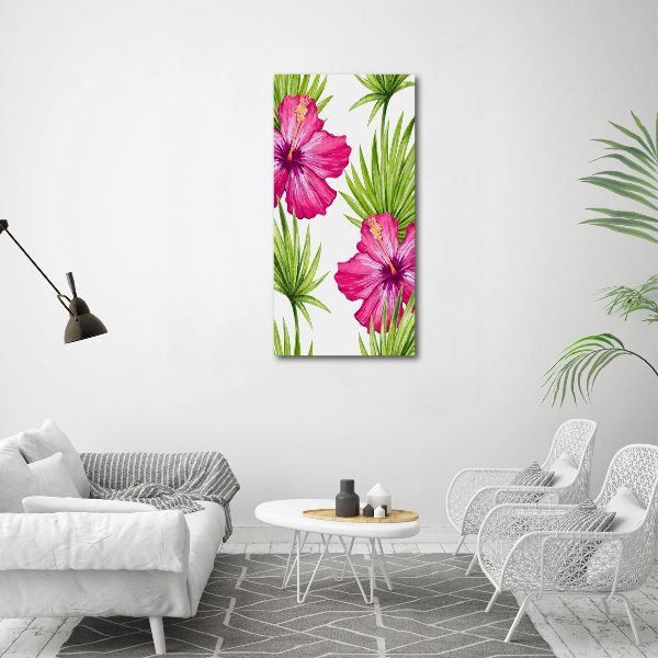 Wall art canvas large Hawaiian pattern