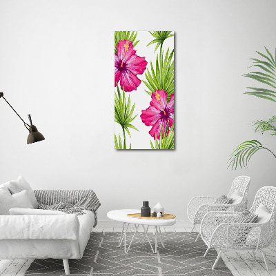 Wall art canvas large Hawaiian pattern