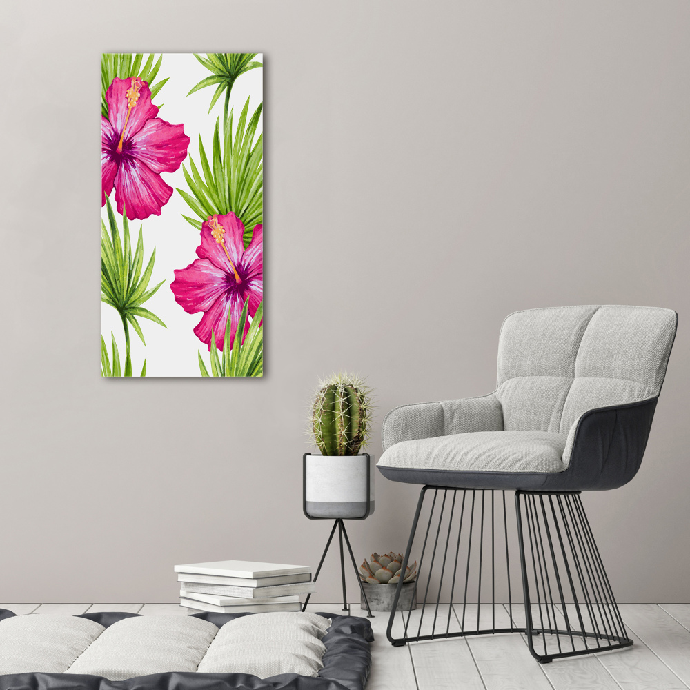 Wall art canvas large Hawaiian pattern