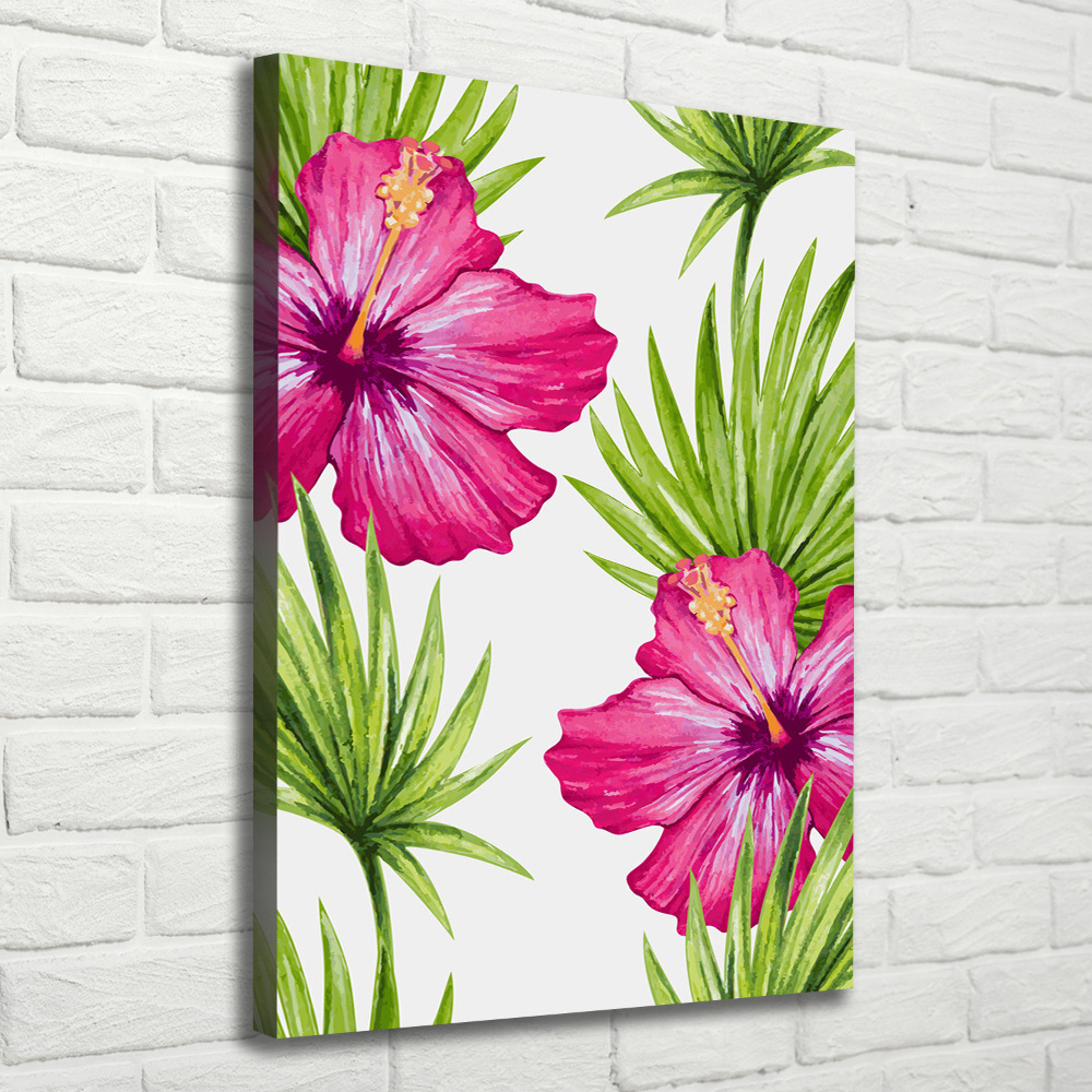 Wall art canvas large Hawaiian pattern