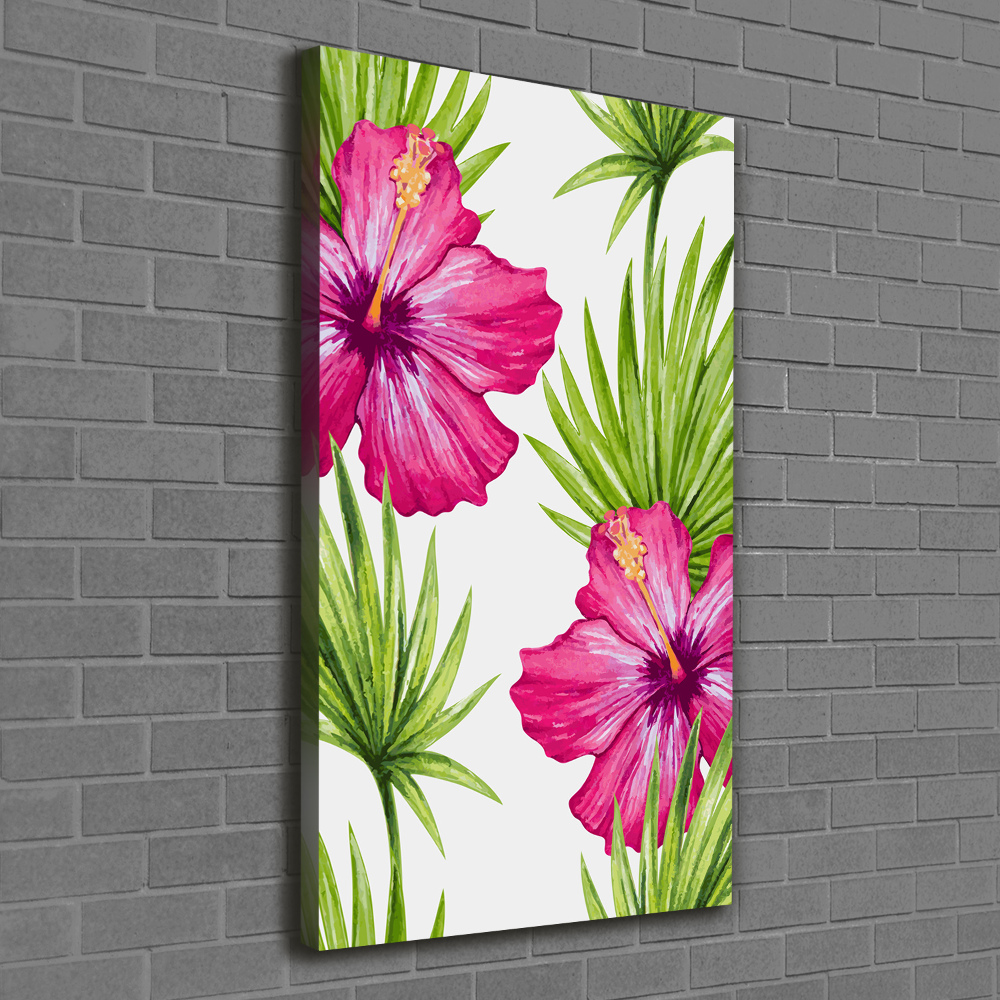 Wall art canvas large Hawaiian pattern