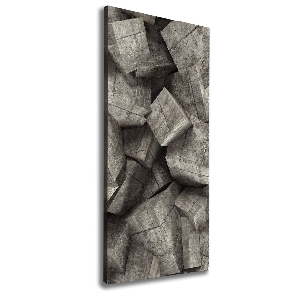 Large canvas wall art Concrete cubes