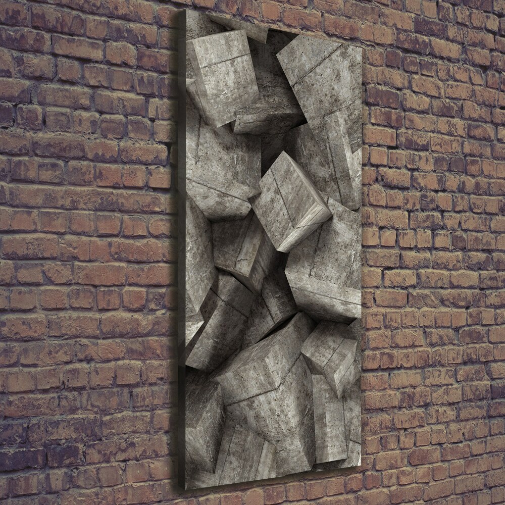 Large canvas wall art Concrete cubes