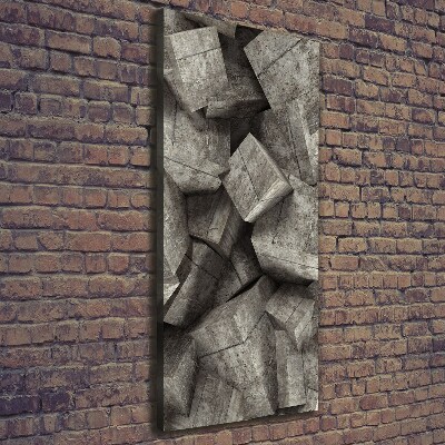 Large canvas wall art Concrete cubes