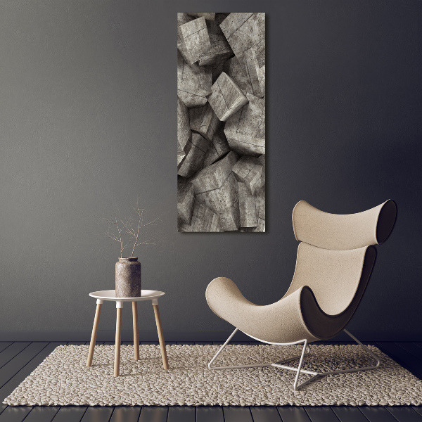 Large canvas wall art Concrete cubes