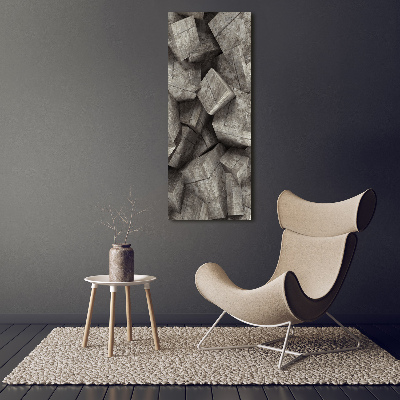 Large canvas wall art Concrete cubes