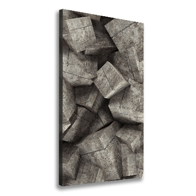 Large canvas wall art Concrete cubes