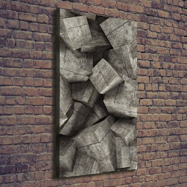 Large canvas wall art Concrete cubes