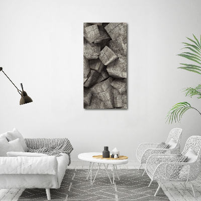 Large canvas wall art Concrete cubes