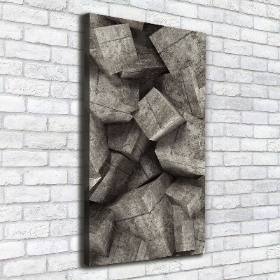 Large canvas wall art Concrete cubes