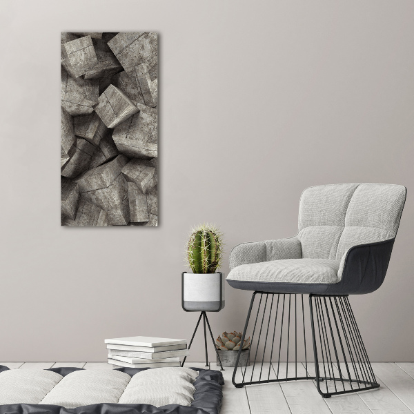 Large canvas wall art Concrete cubes