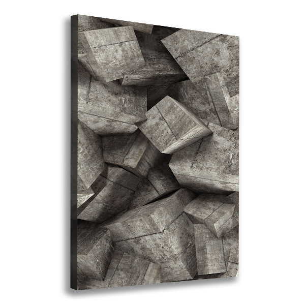 Large canvas wall art Concrete cubes